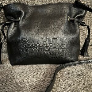 Coach drawstring purse/bag/black